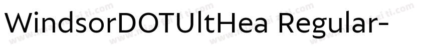 WindsorDOTUltHea Regular字体转换